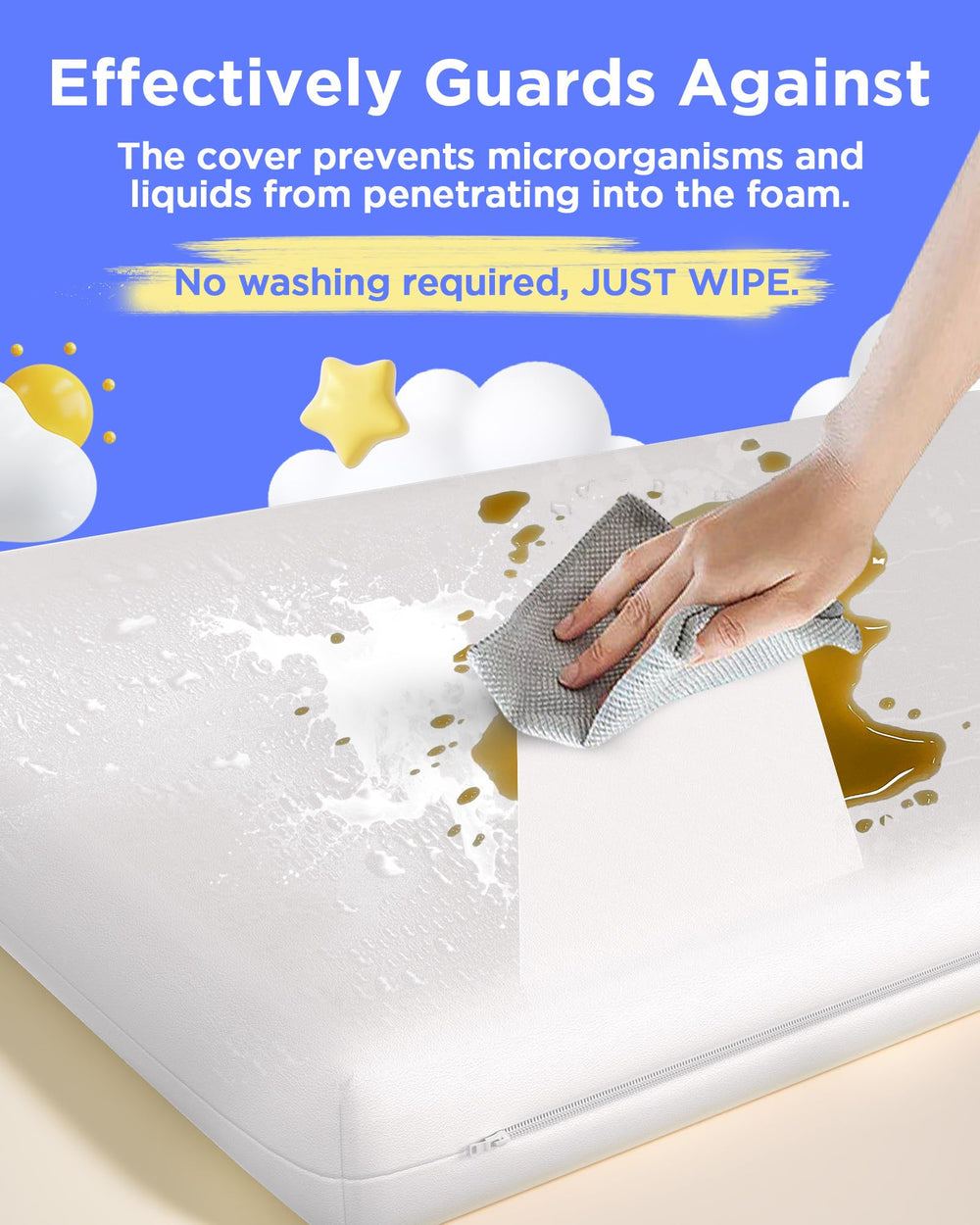 iMMDOKIN mattress corner with rounded edges for snug Pack N Play fit.