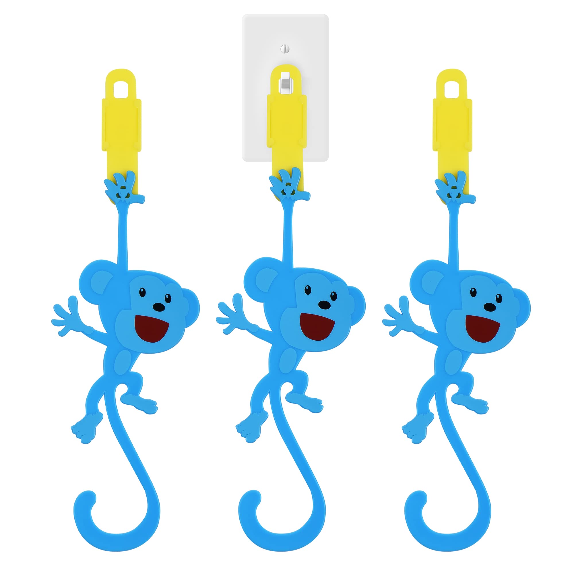 IMPRESA Monkey Light Switch Extender in blue helps kids reach switches safely and independently.