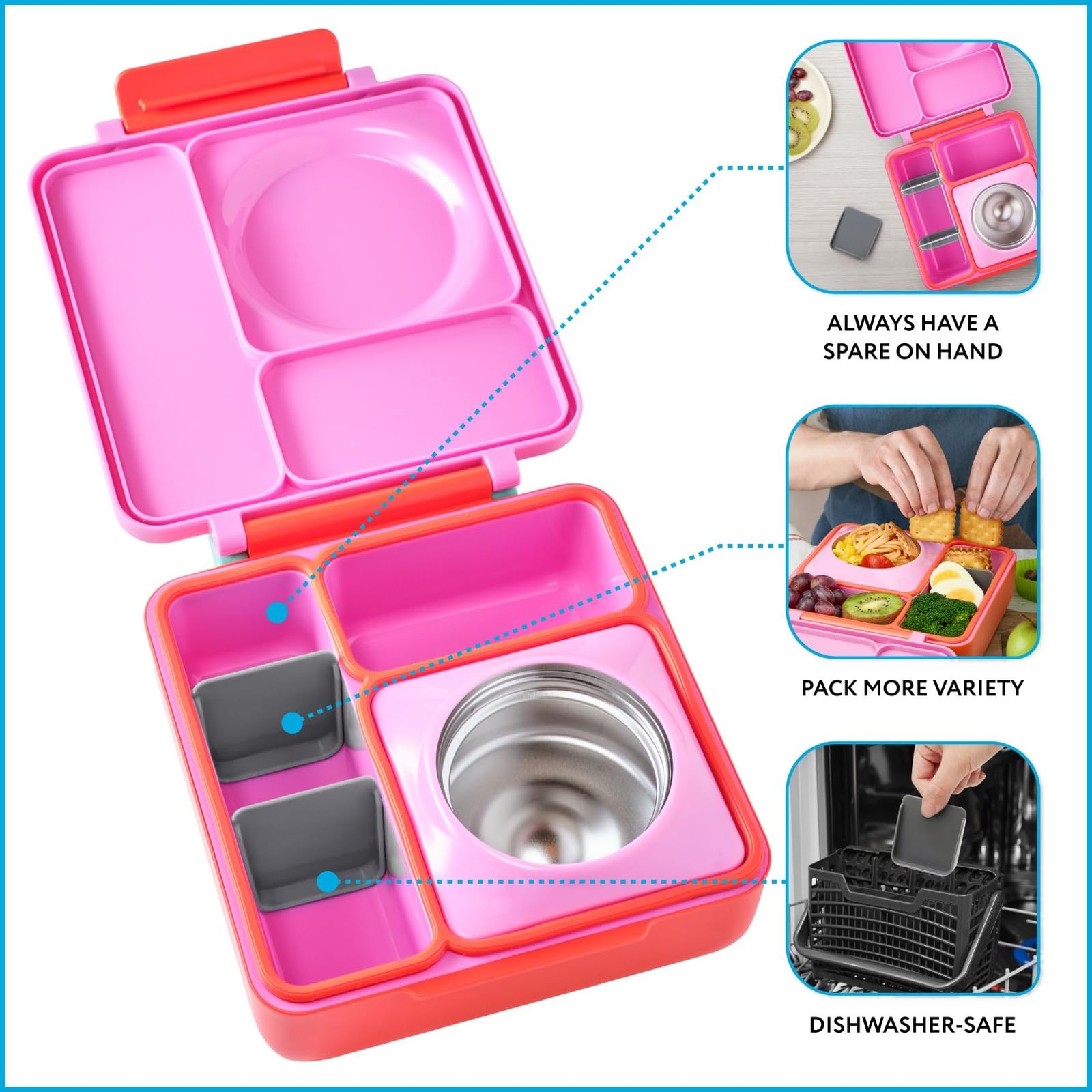 IMPRESA dividers dishwasher-safe for easy cleanup after meals.