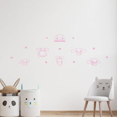 IMPRINTED DESIGNS CINAMOROLL bedroom playroom decal creates a cozy, inviting space.