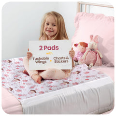 IMPROVIA Toddler Bed Wetting Pad top view offers overnight protection.