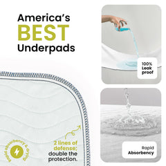 IMPROVIA underpads absorbent core closeup for rapid liquid dispersion and edge-to-edge protection