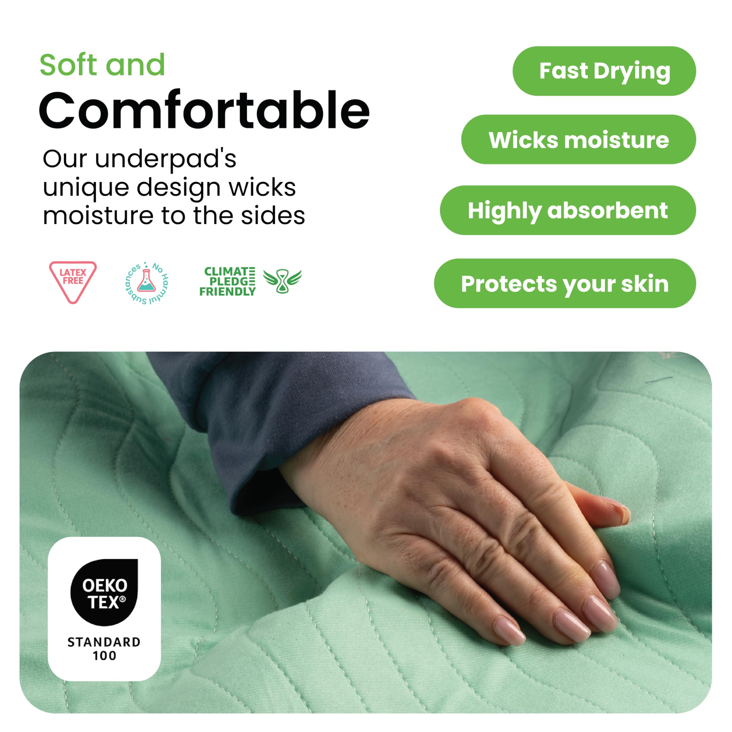 IMPROVIA underpads showing waterproof layer for furniture protection