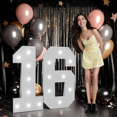 imprsv marquee numbers 3ft front view delivers bold 16 for photos and parties