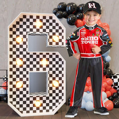 imprsv marquee-numbers 3ft race car display elevates birthday décor with a bold focal point.
