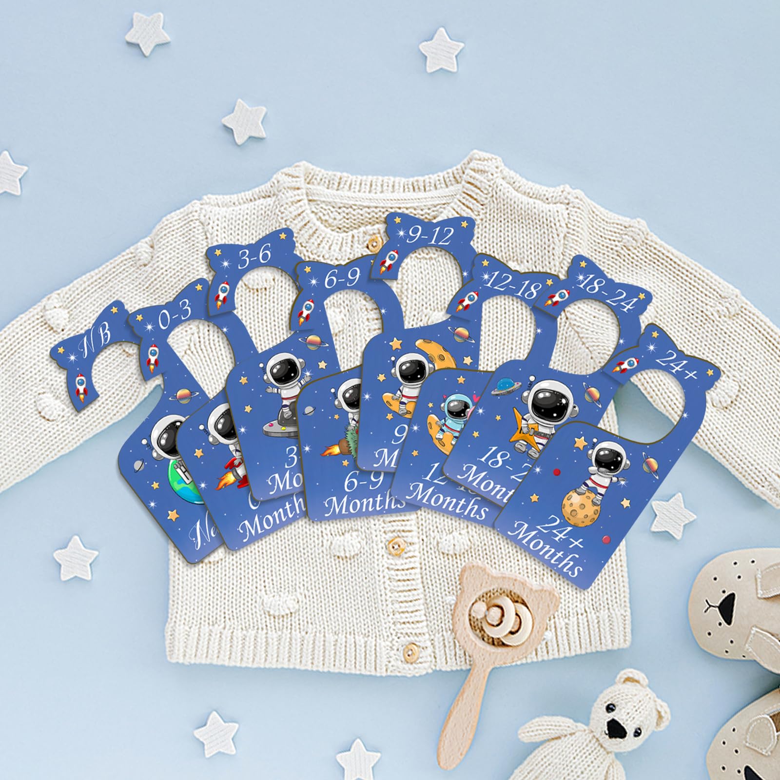 Imtively baby closet dividers 12-18 months label streamlines closet management.