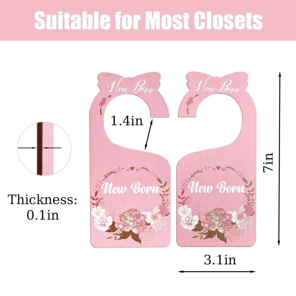 Imtively double-sided wooden dividers show month labels clearly, aiding fast wardrobe selection for growing babies.