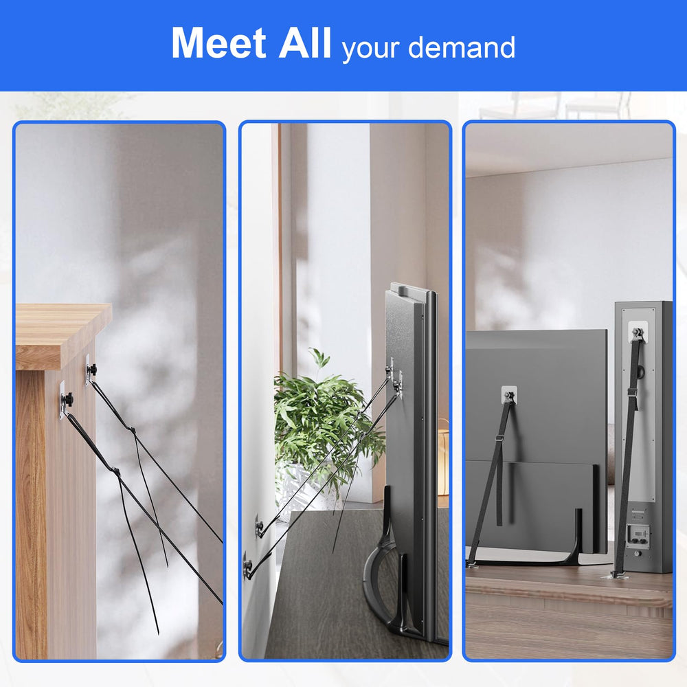 IMtKotW two-pack anti-tip setup keeps furniture and TVs stable.