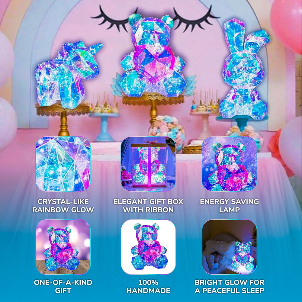 In His Name bear bedroom decor lamp for colorful lighting.