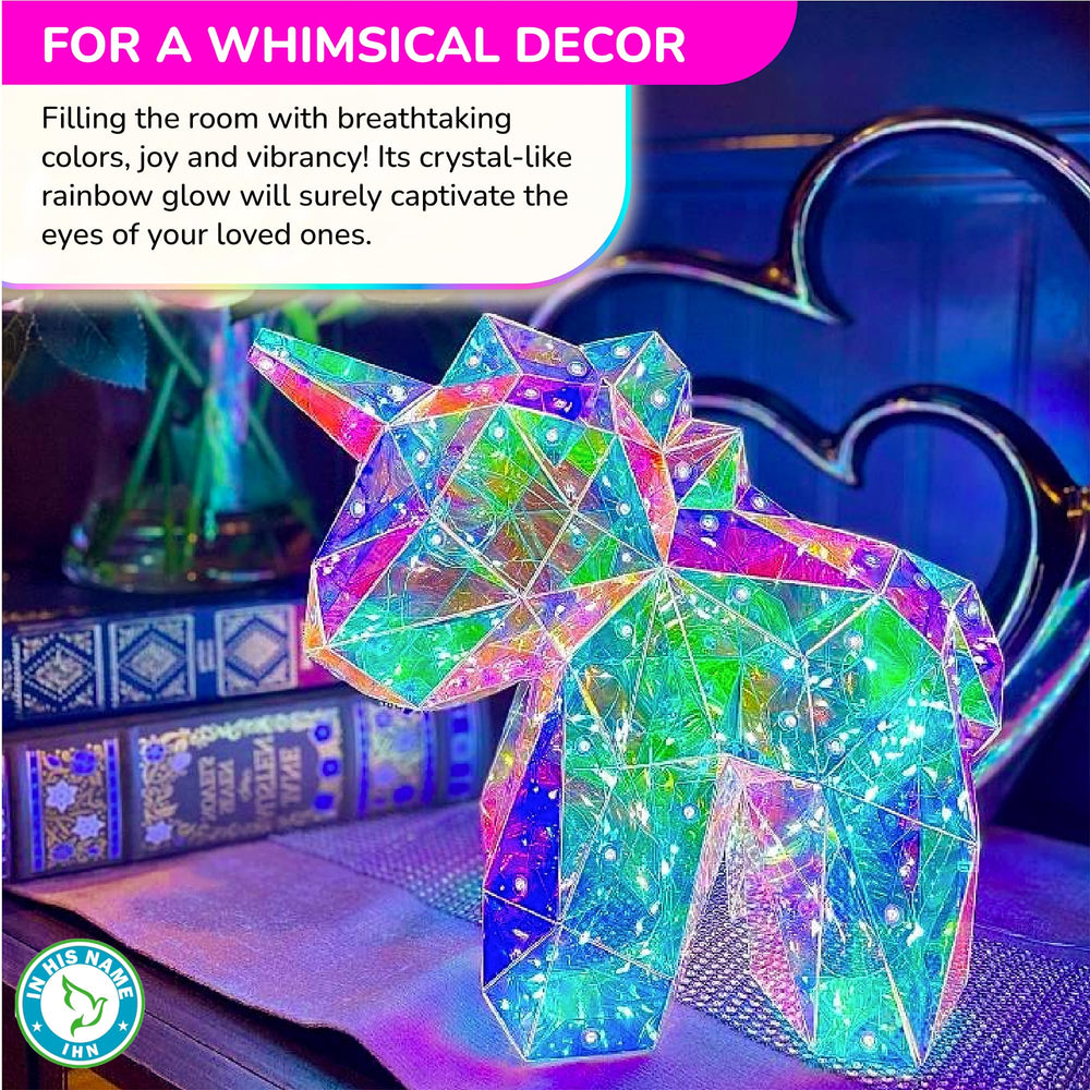 In His Name rainbow glow makes a charming night light for girls' rooms