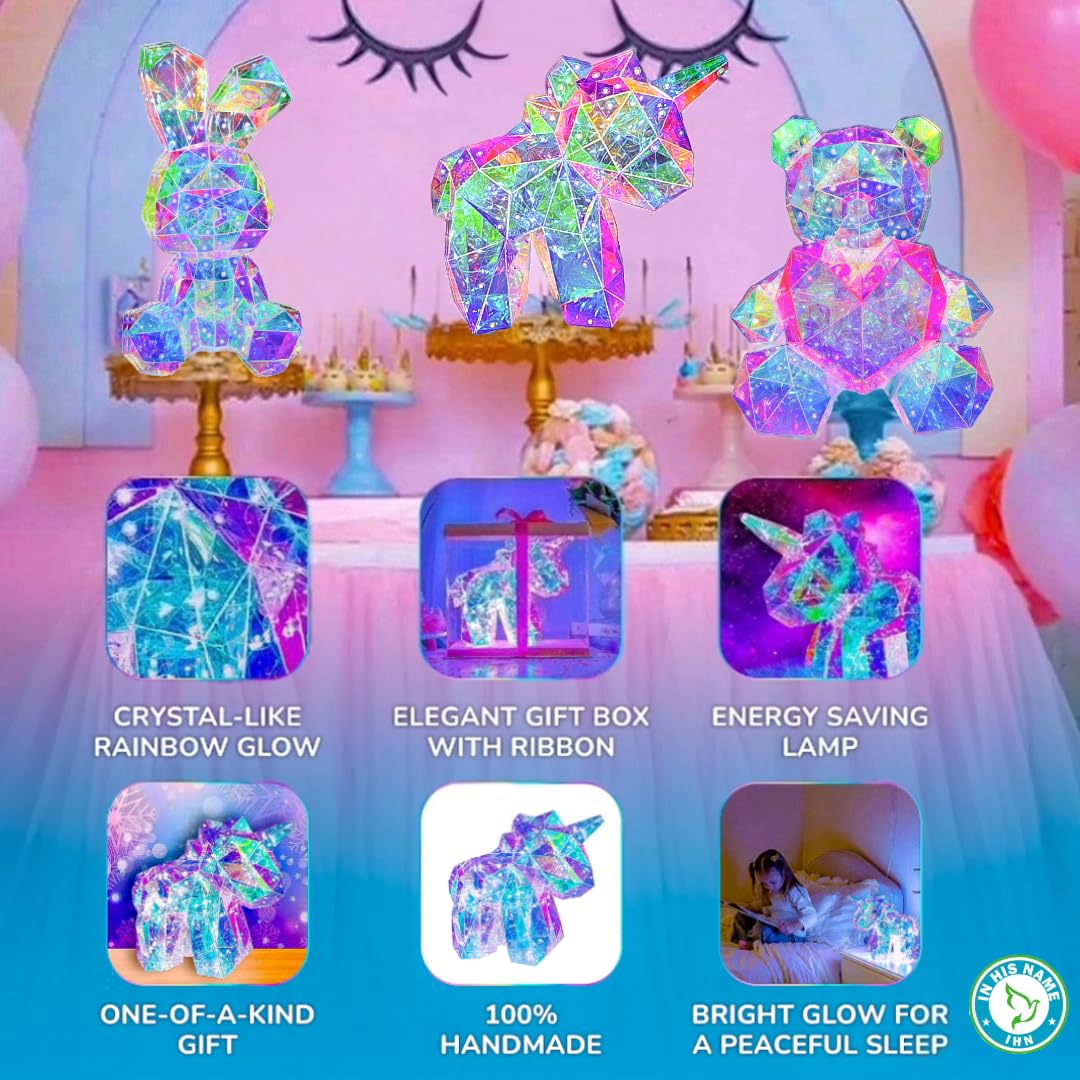 In His Name compact unicorn lamp fits small desks and shelves