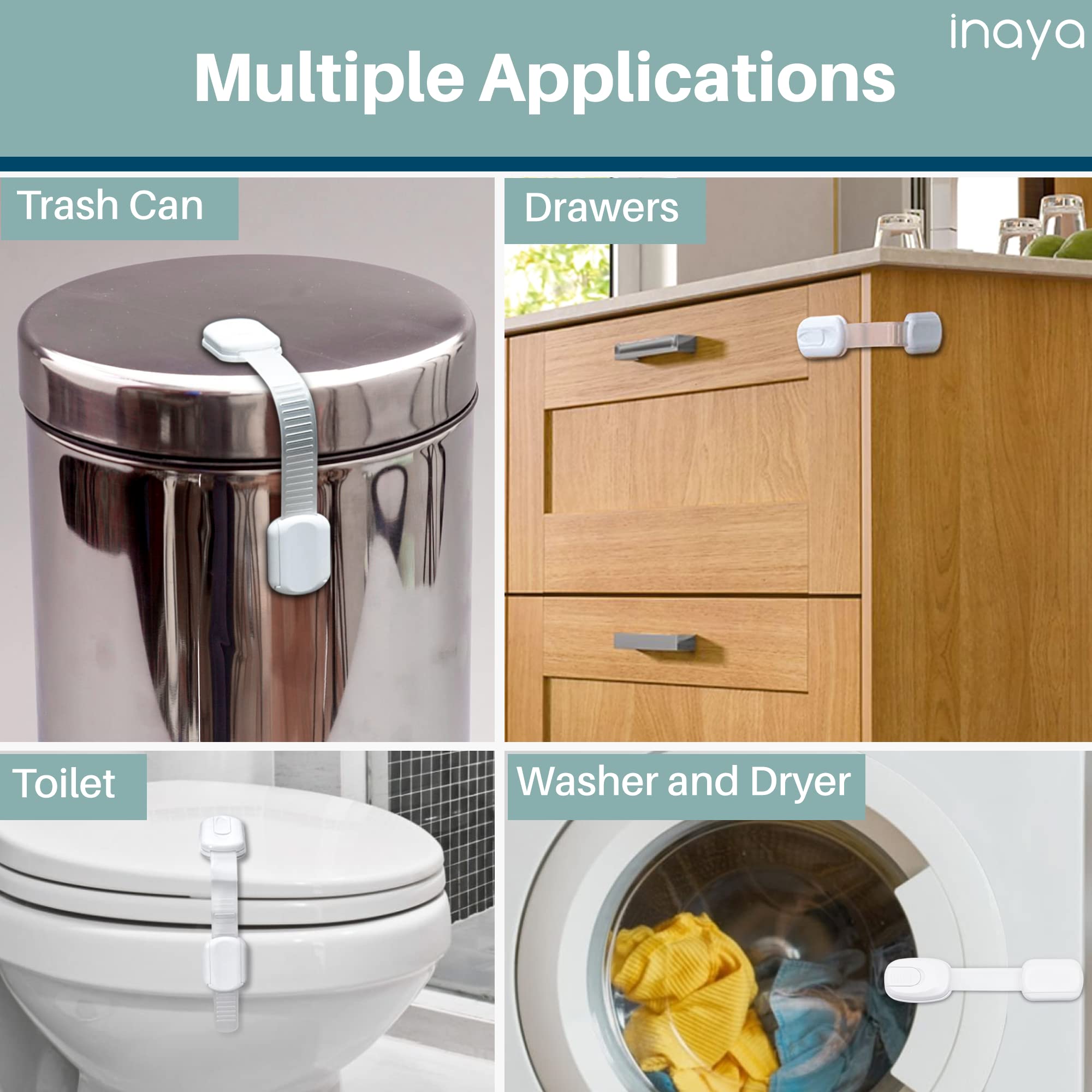Inaya latch test demonstrates up to 37 lbs pull for sturdy safety.