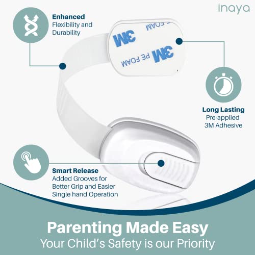Inaya latches support single-handed use for busy households.