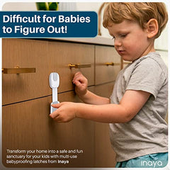 Inaya 5-pack cabinet latches on drawers enable one-handed operation for caregivers