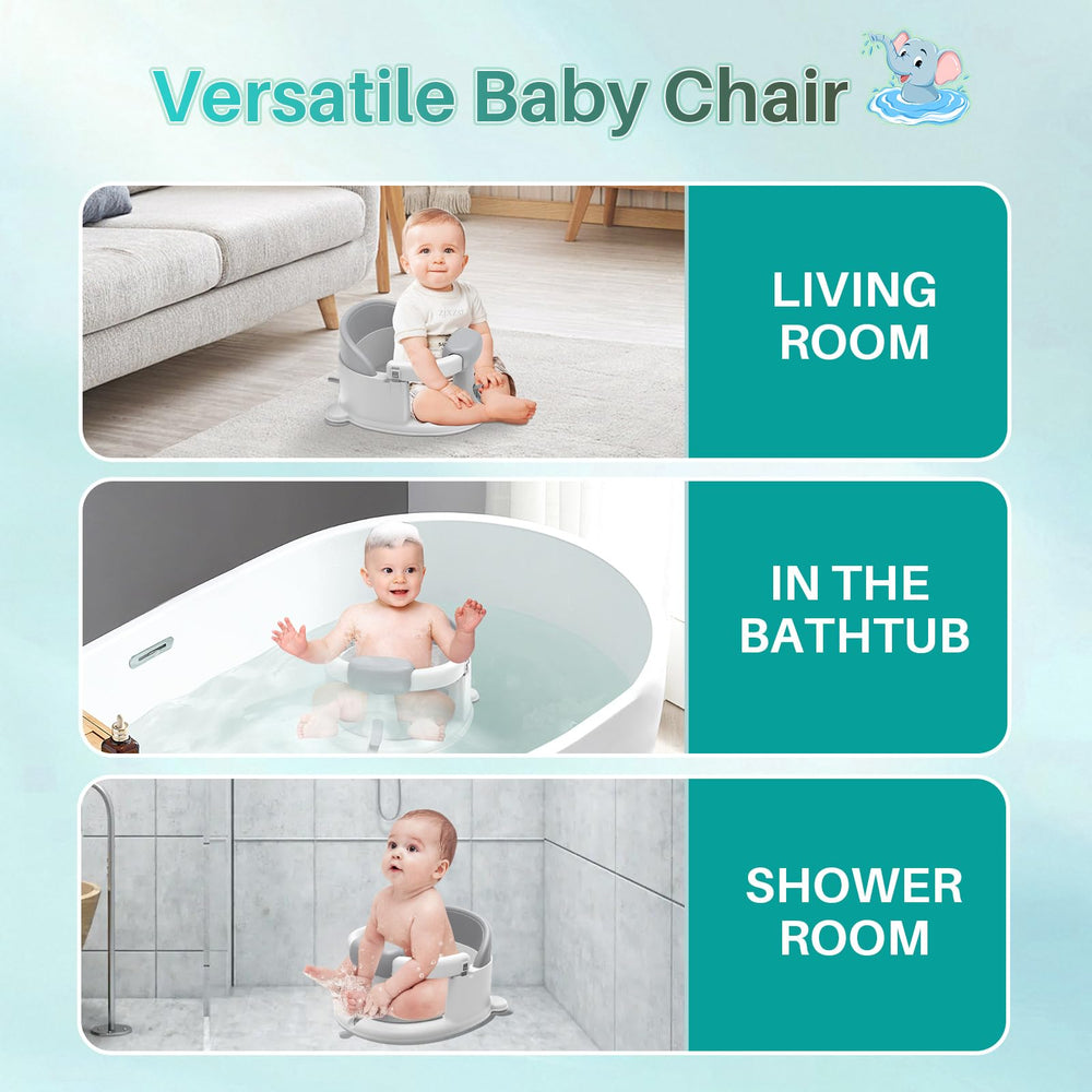 Inaya baby bath seat easy tool-free assembly for quick bath prep.