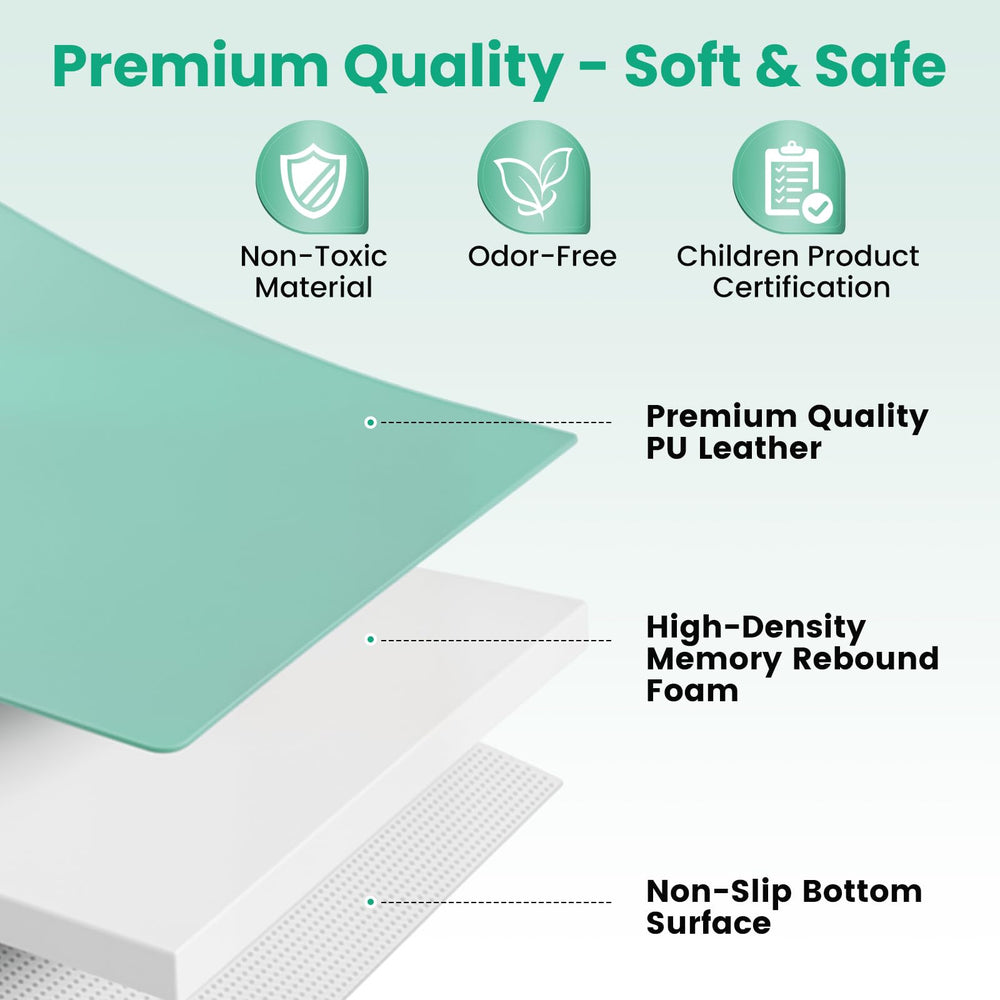 Inaya Baby Play Mat Green waterproof surface for easy cleanup
