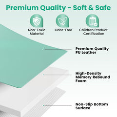 Inaya Baby Play Mat Green waterproof surface for easy cleanup