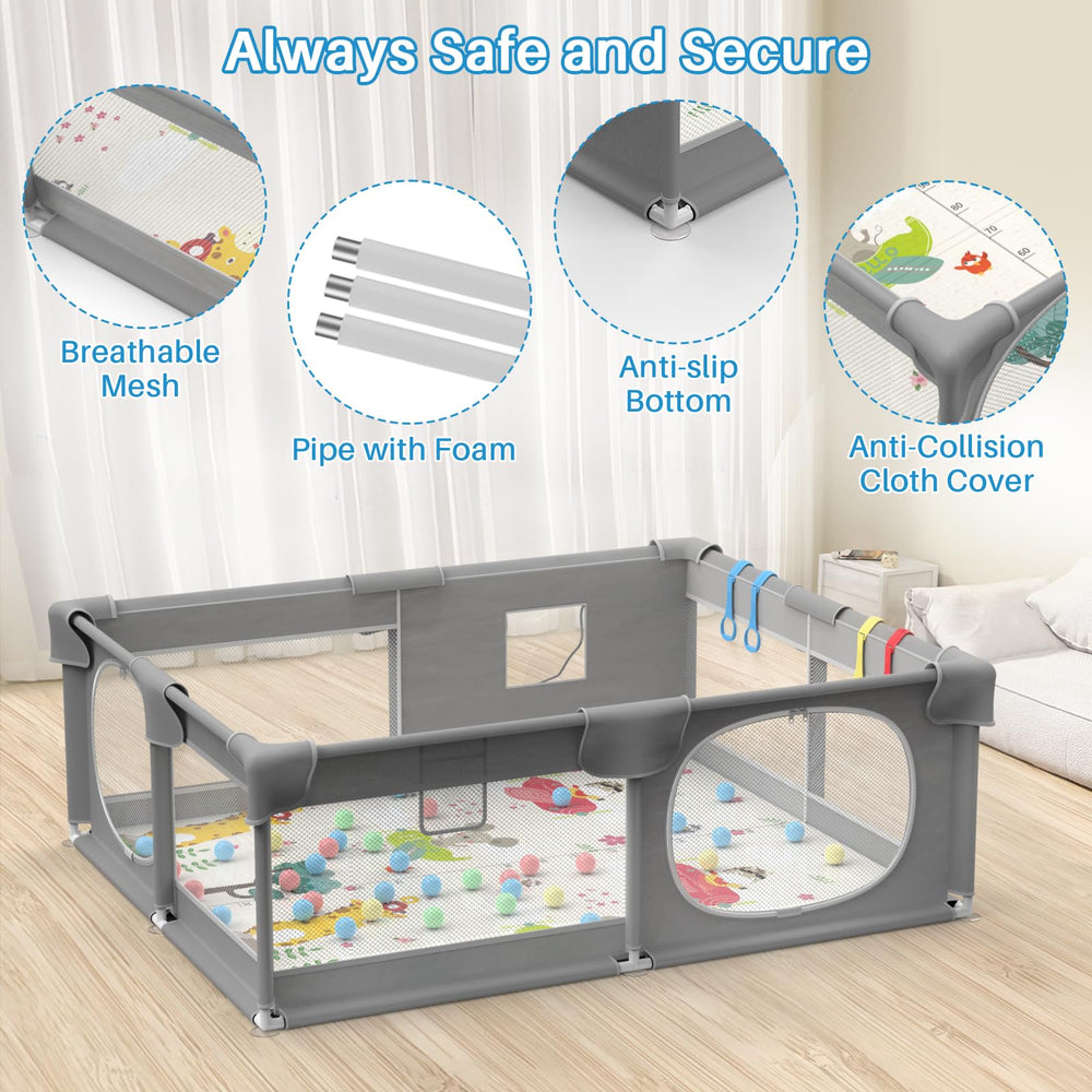 Inaya Baby Playpen durable frame withstands active toddlers
