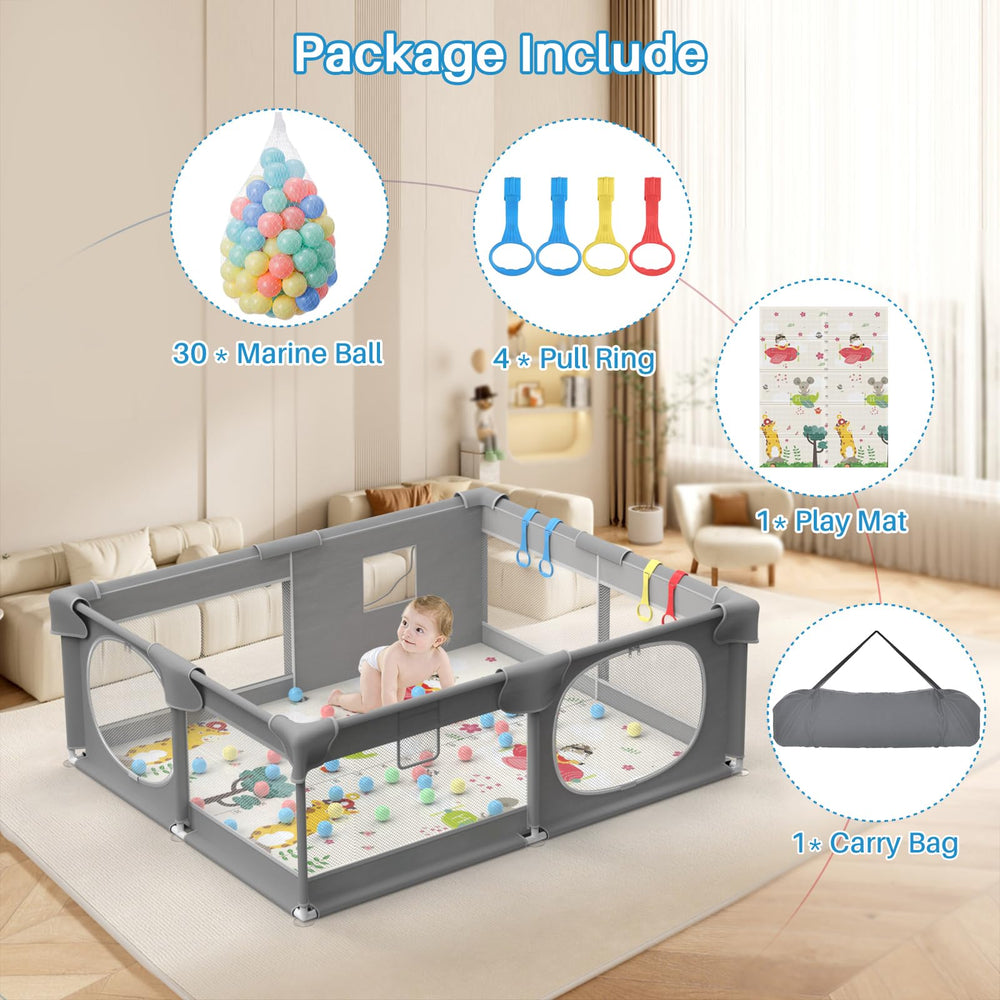 Inaya Baby Playpen foldable storage simplifies travel and storage