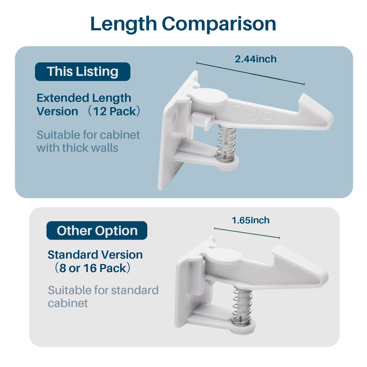 Inaya cabinet locks 12-pack-value bundle saves money per cabinet.