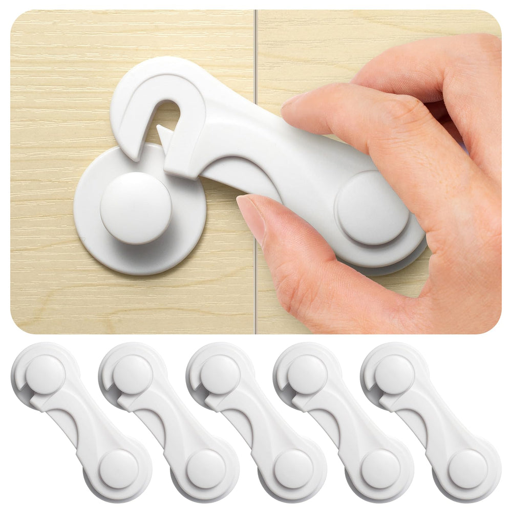 Inaya cabinet locks pack six securely protect cabinets with no-drill installation.