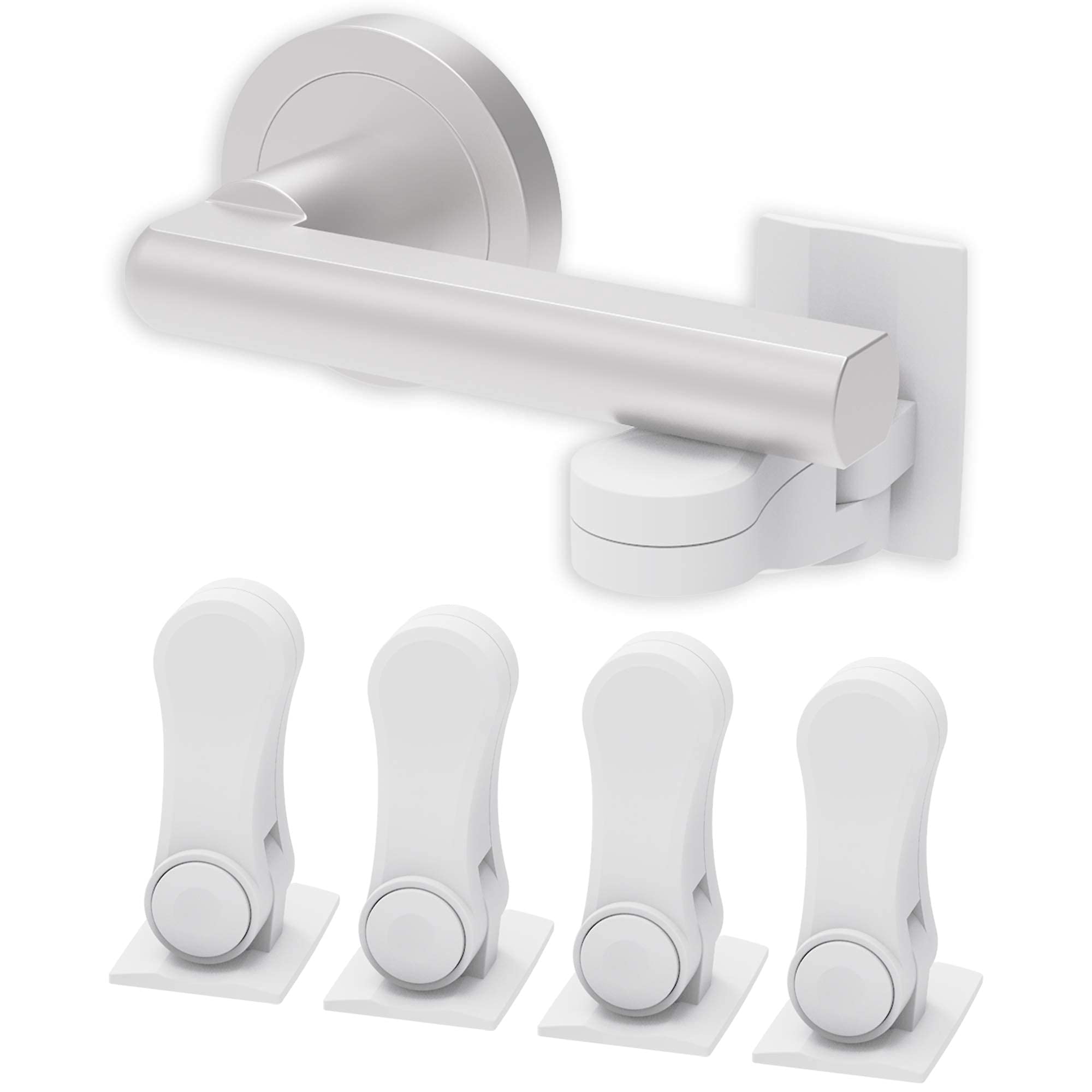 Inaya child-proof door lever lock 4-pack box for quick home safety setup.