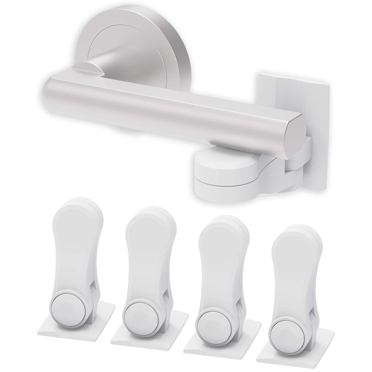Inaya child-proof door lever lock 4-pack box for quick home safety setup.