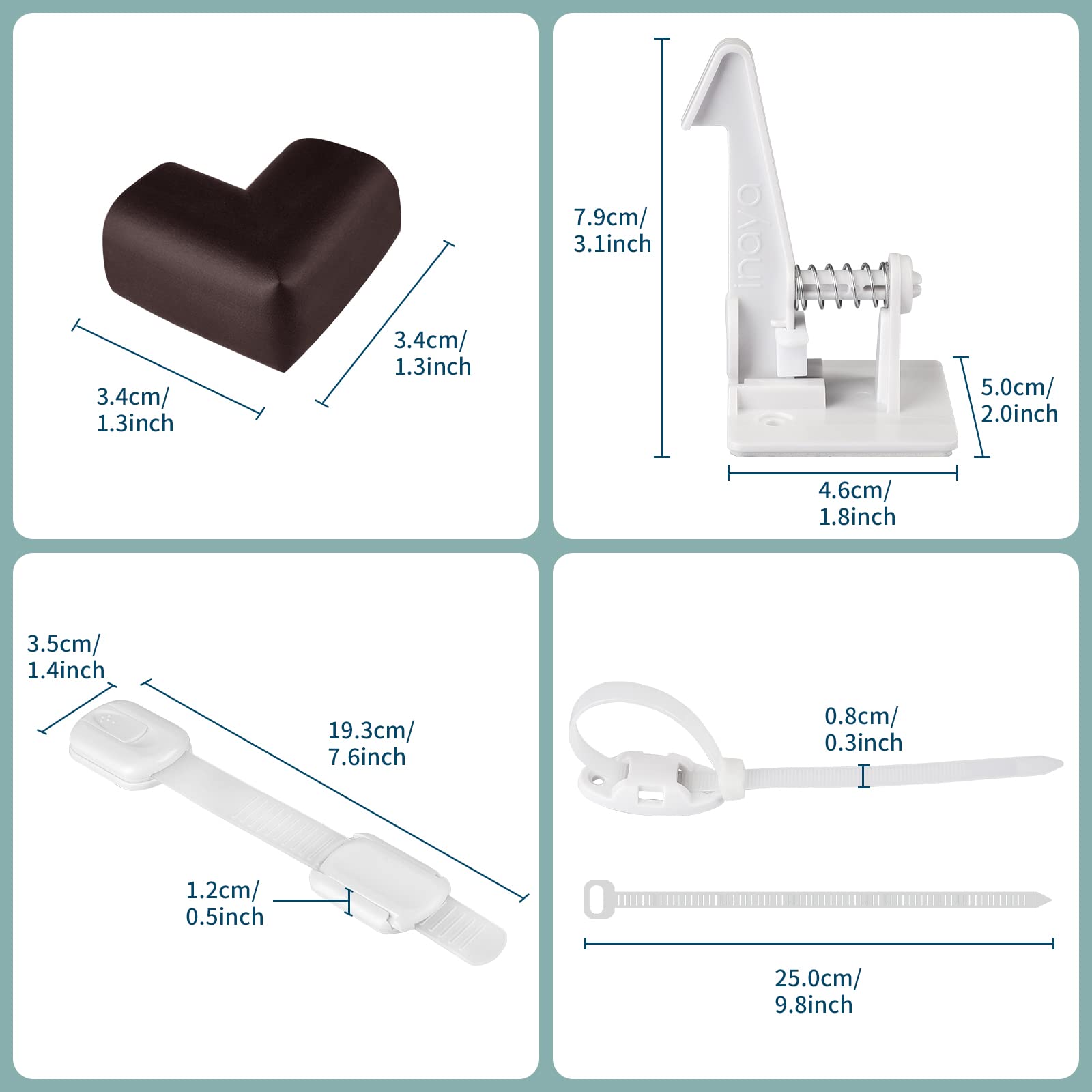 Inaya adhesive-backed corner guards provide damage-free protection