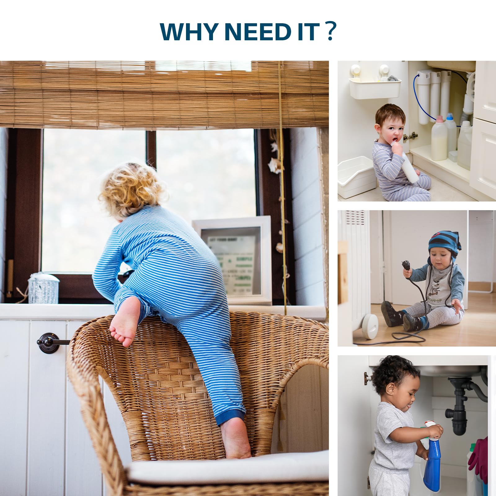 Inaya door-knob cover clear assembly shows kid-friendly protection in action