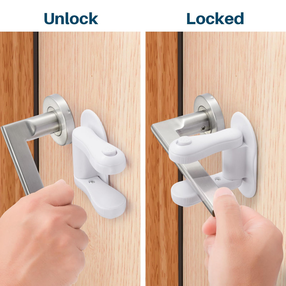 Inaya Door Lever Lock easy installation demonstrates quick setup without tools
