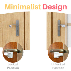 Inaya door lever lock installed securely on a standard door lever