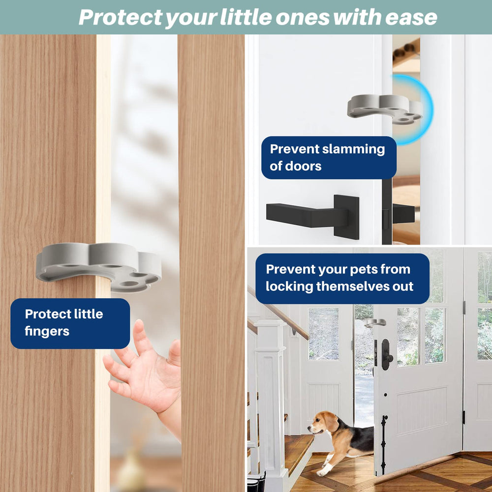Inaya door pinch guard with hook storage option for easy keeping