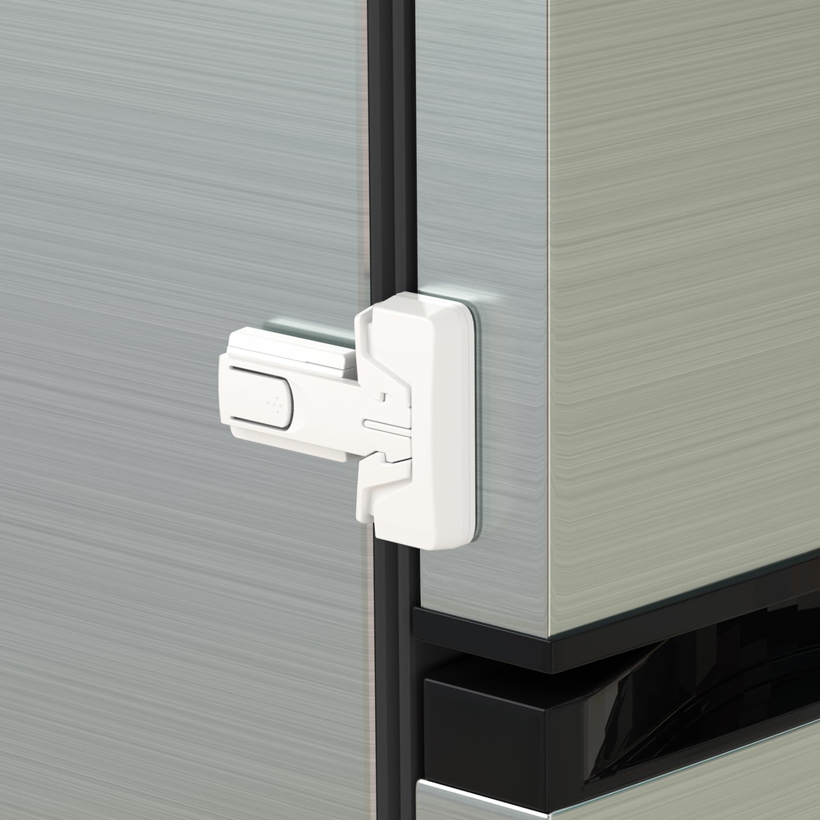Inaya fridge lock package view shows tool-free setup for quick safety.