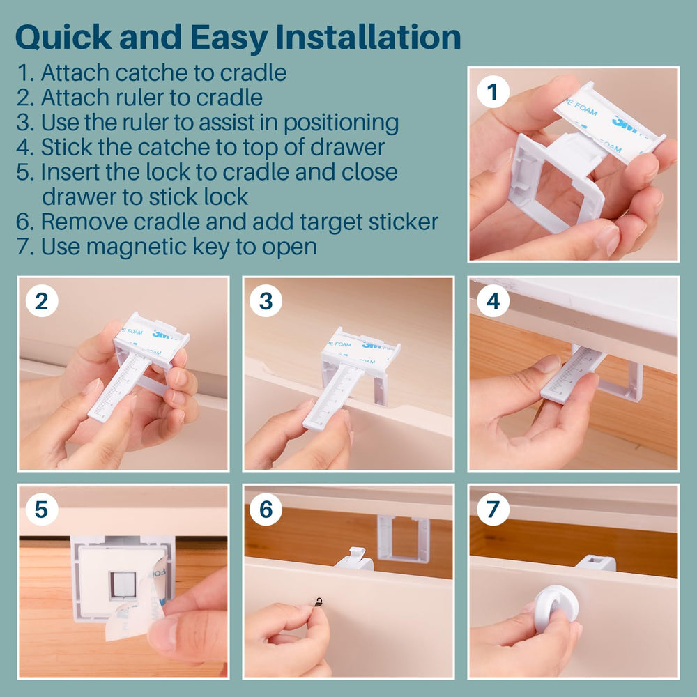 Inaya kitchen cabinet usage with locks keeping items out of reach for peace of mind.
