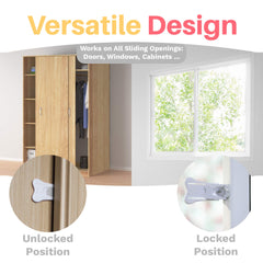 Inaya lock with adhesive-backed 3M backing for quick, tool-free installation.