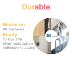 Inaya lock demonstrating damage-free removal with heat for surface-safe relocation.
