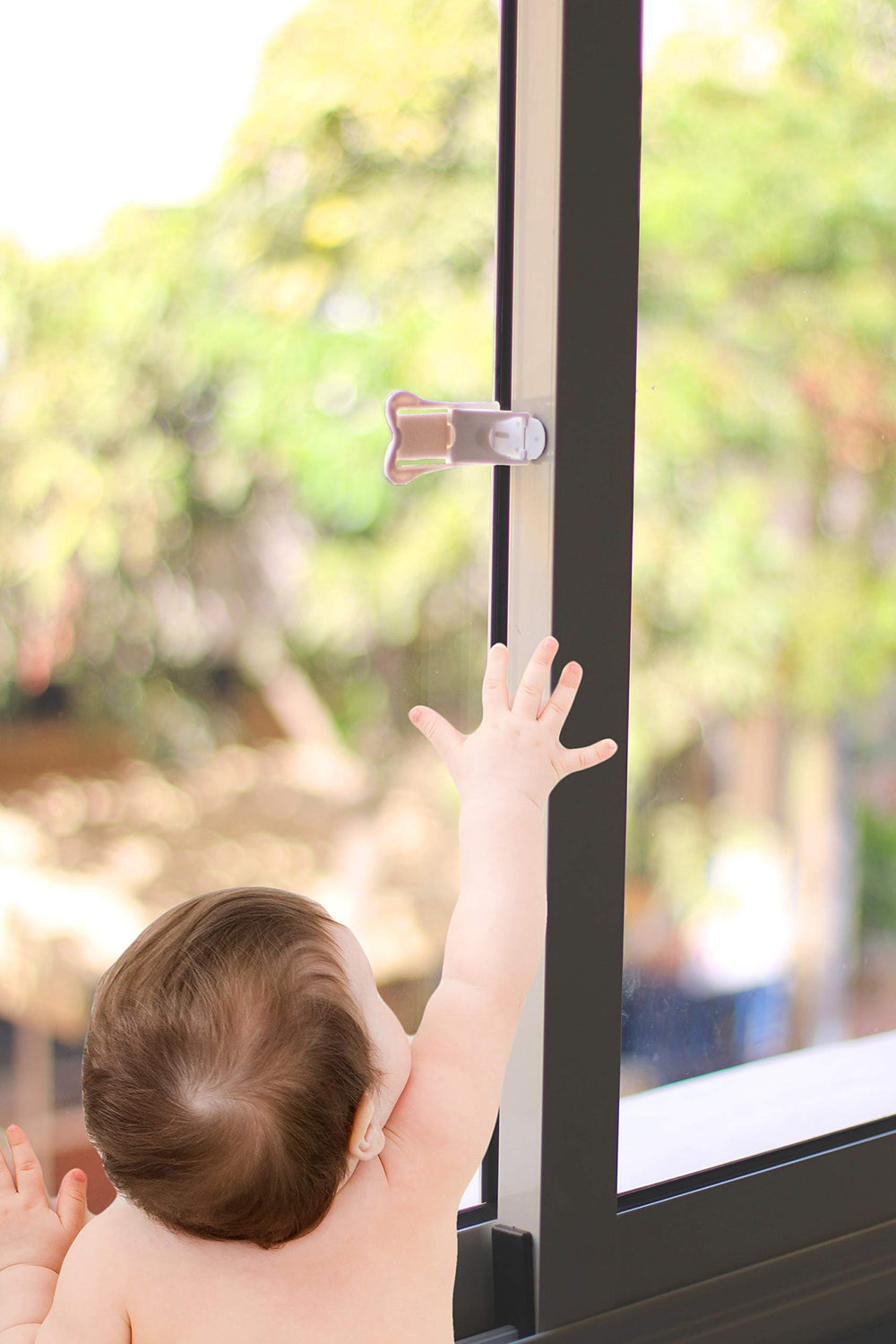Inaya low-profile design blends with décor while keeping openings secure.
