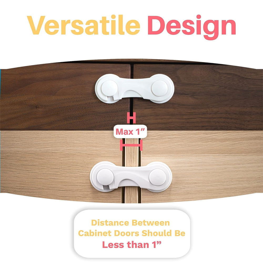 Inaya wardrobe and drawer locks prevent curious hands from accessing contents.