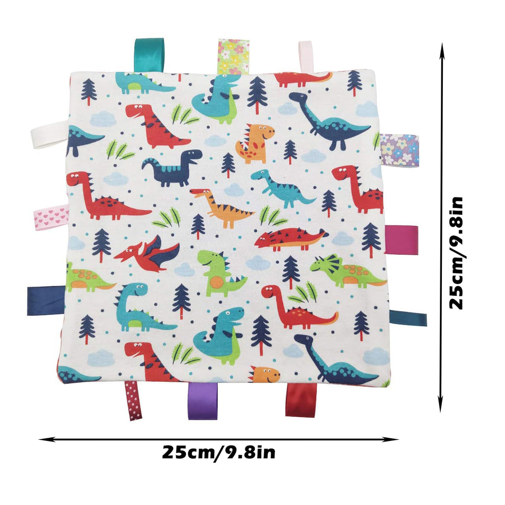 Inchant baby security blanket ribbons texture supports sensory exploration and comfort.