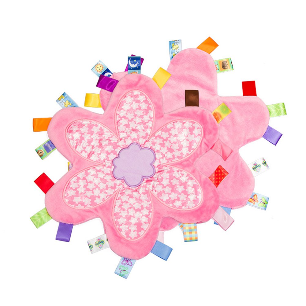 Inchant Taggy security blanket ribbon tags around edge for fingers