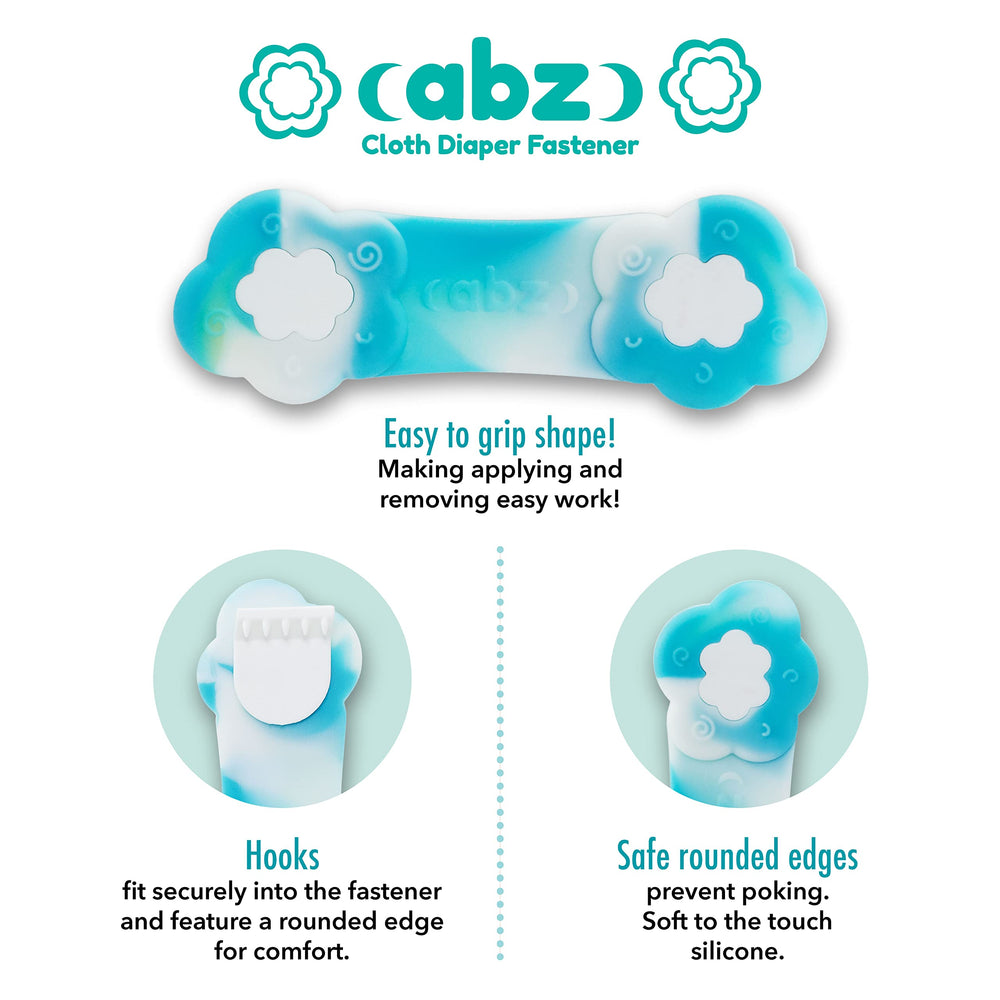 InControl ABZ fasteners back view highlights rounded edges for safer, gentler touch.