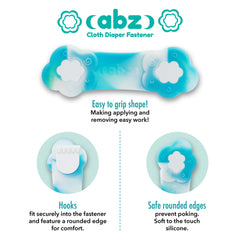 InControl ABZ fasteners back view highlights rounded edges for safer, gentler touch.
