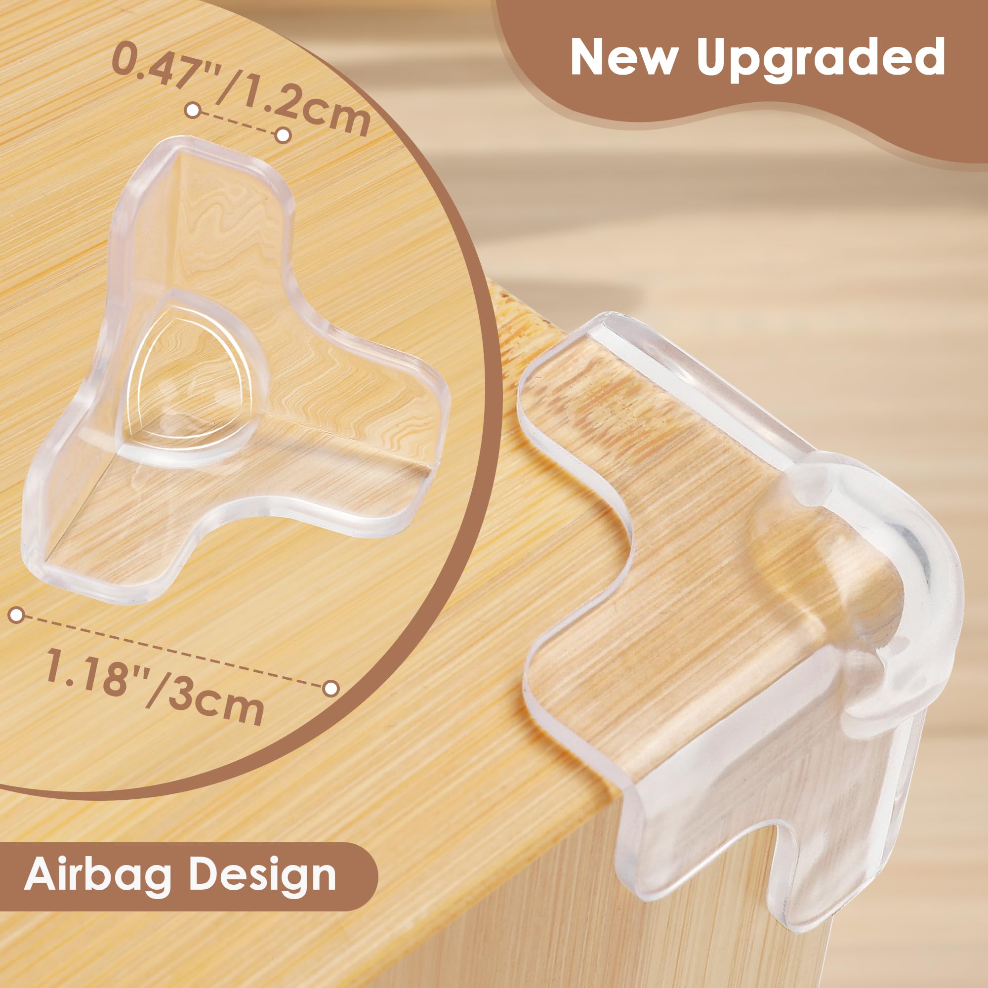 INDEMO baby-proofing corner guards clear design blends with furniture while offering edge protection.