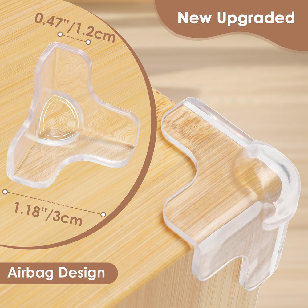 INDEMO baby-proofing corner guards clear design blends with furniture while offering edge protection.