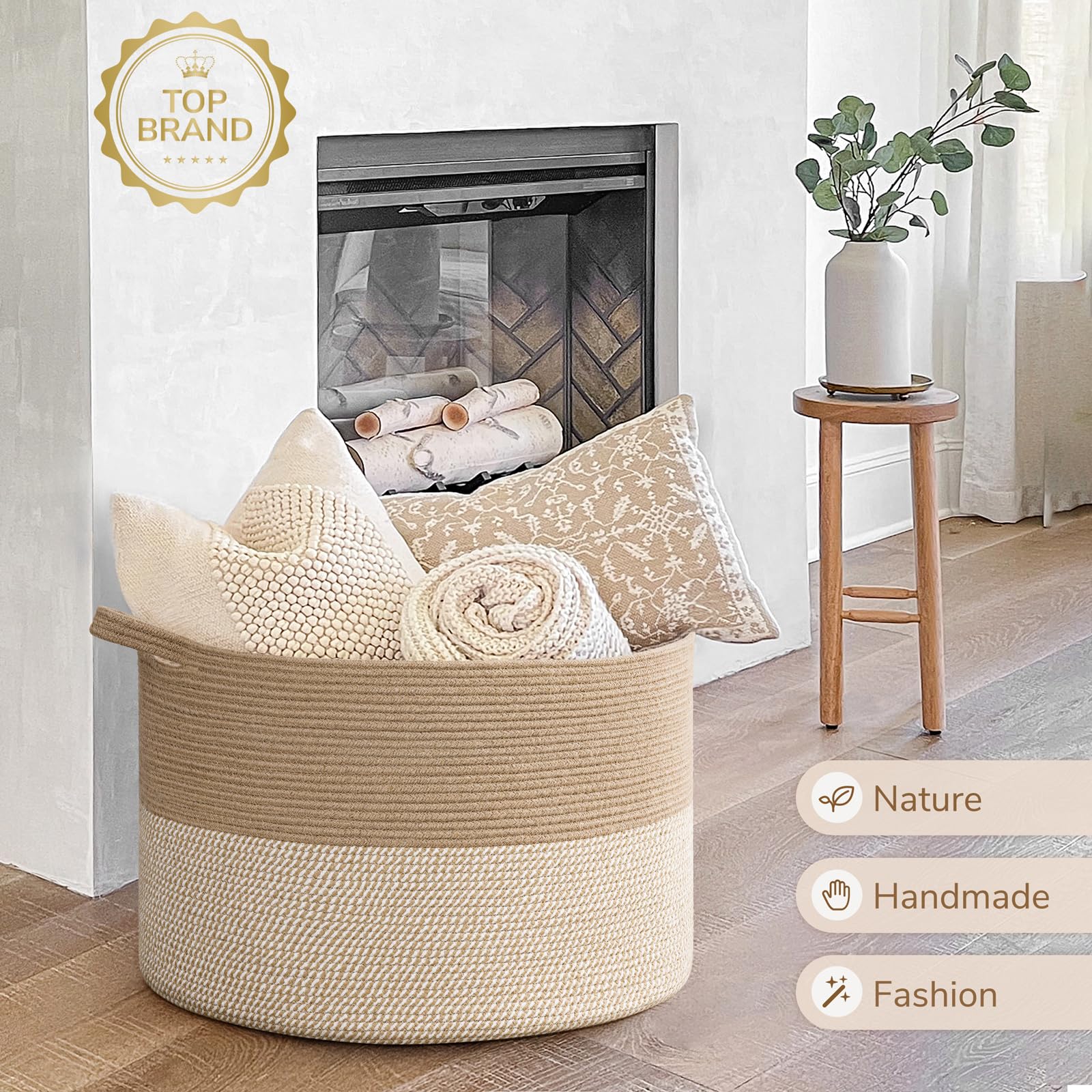 INDRESSME 115L basket by entryway stores towels and shoes for easy access