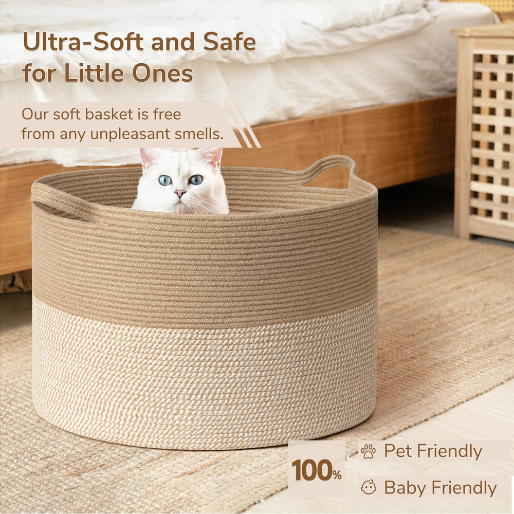 INDRESSME 115L basket in a living room demonstrates versatile storage use