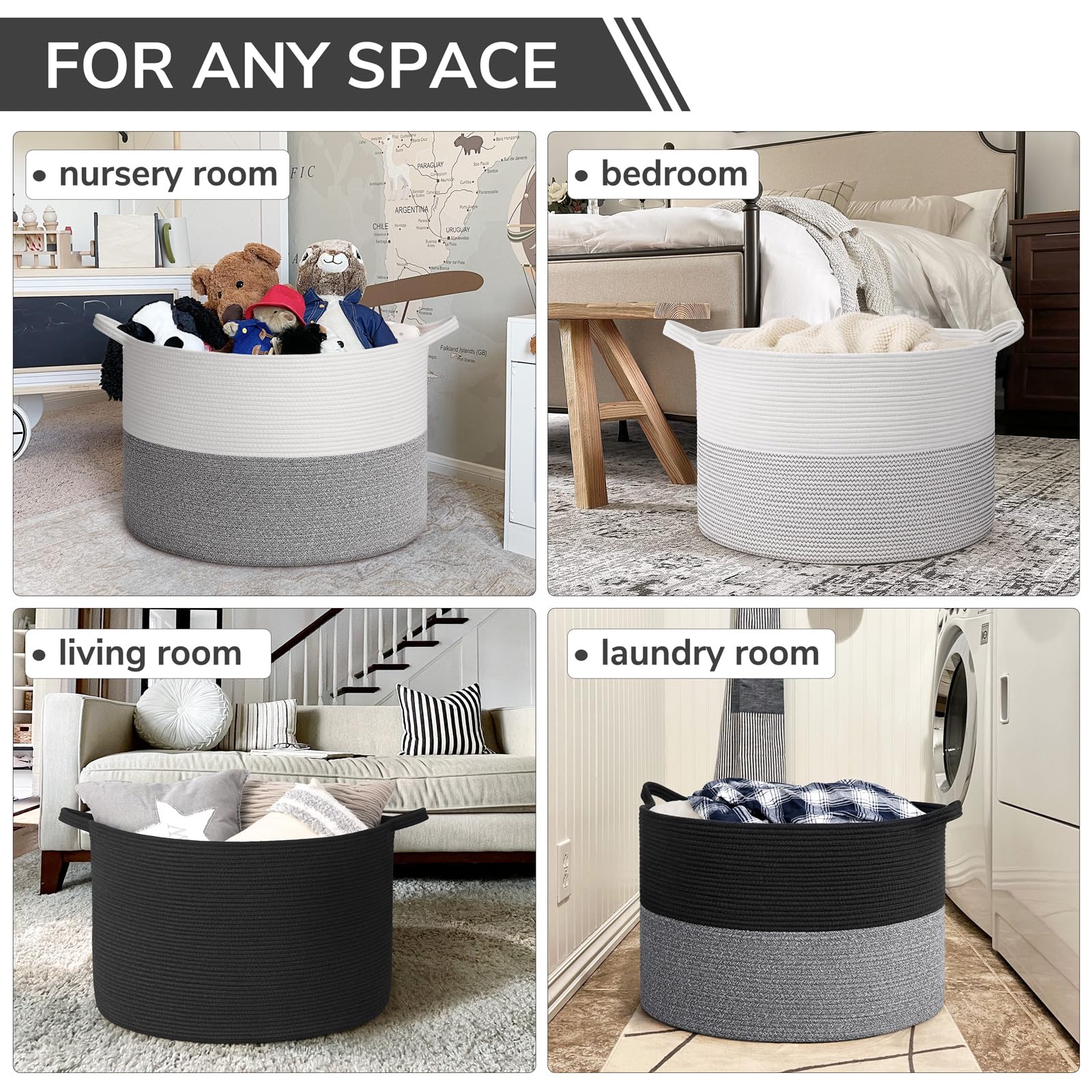 INDRESSME 115L basket on sofa showcasing oversized storage.