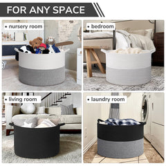 INDRESSME 115L basket on sofa showcasing oversized storage.