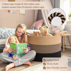INDRESSME 115L blanket basket detailed-weave close-up emphasizes soft, durable material