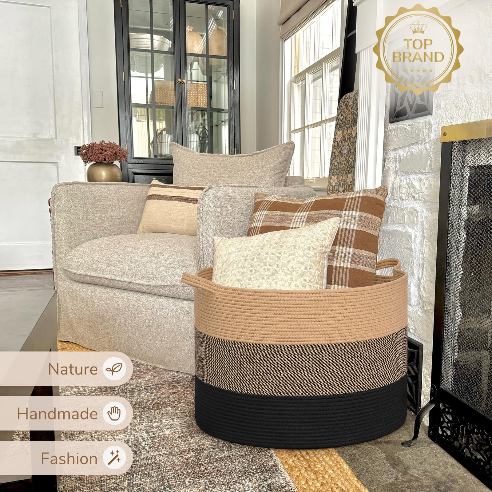 INDRESSME 115L blanket basket entryway setup showcases convenient storage solution